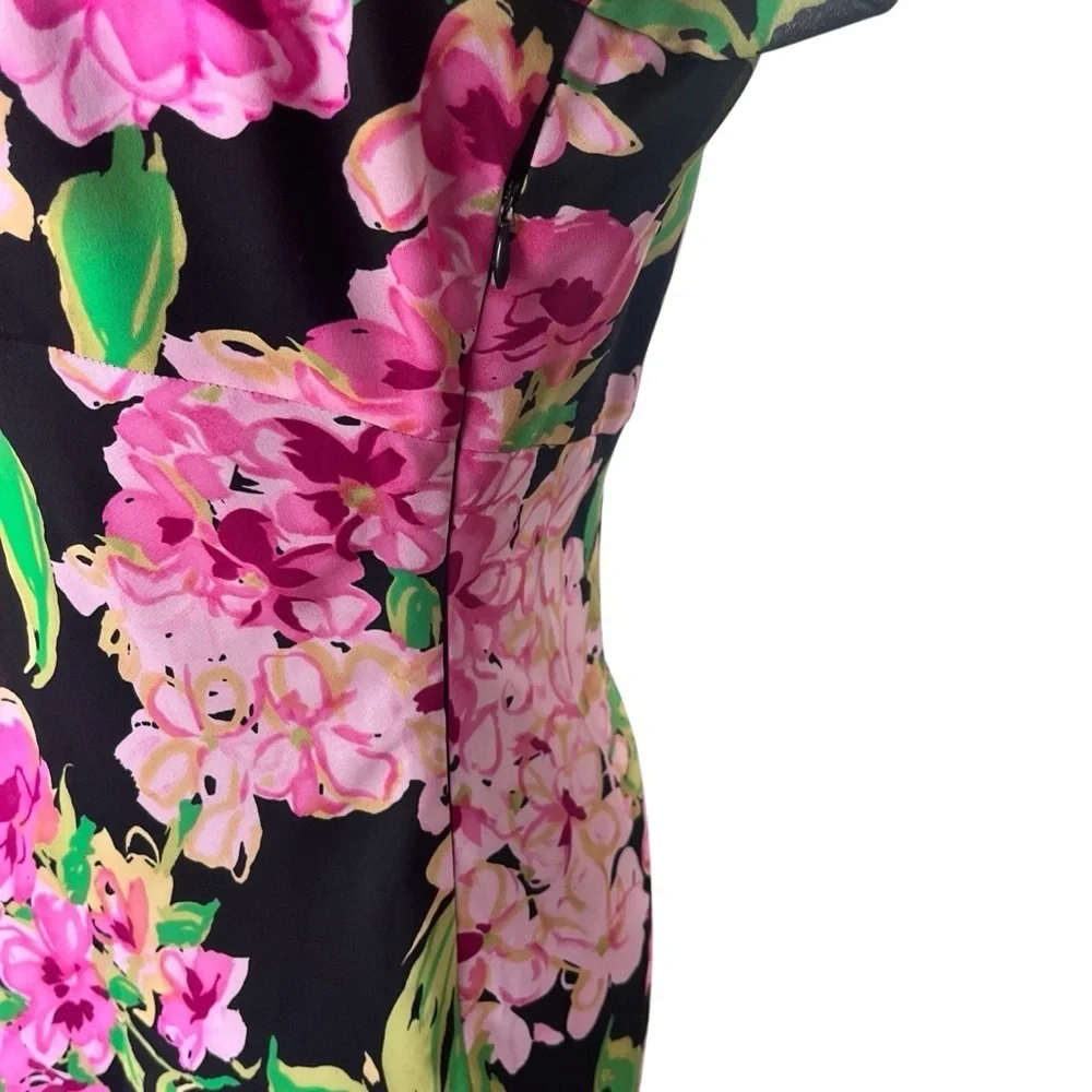 Lennie NY Vintage Pink Floral Bias Cut Dress Size 8 - Picture 4 of 8